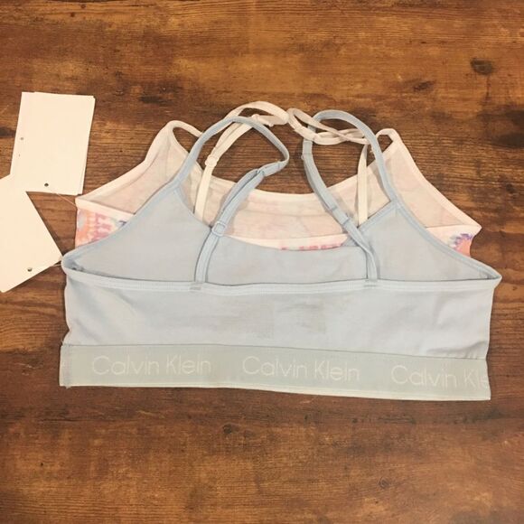 Calvin Klein size 7/8 two-piece bralette set training bra - Picture 3 of 4